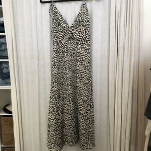 Leopard midi bias cut dress size M